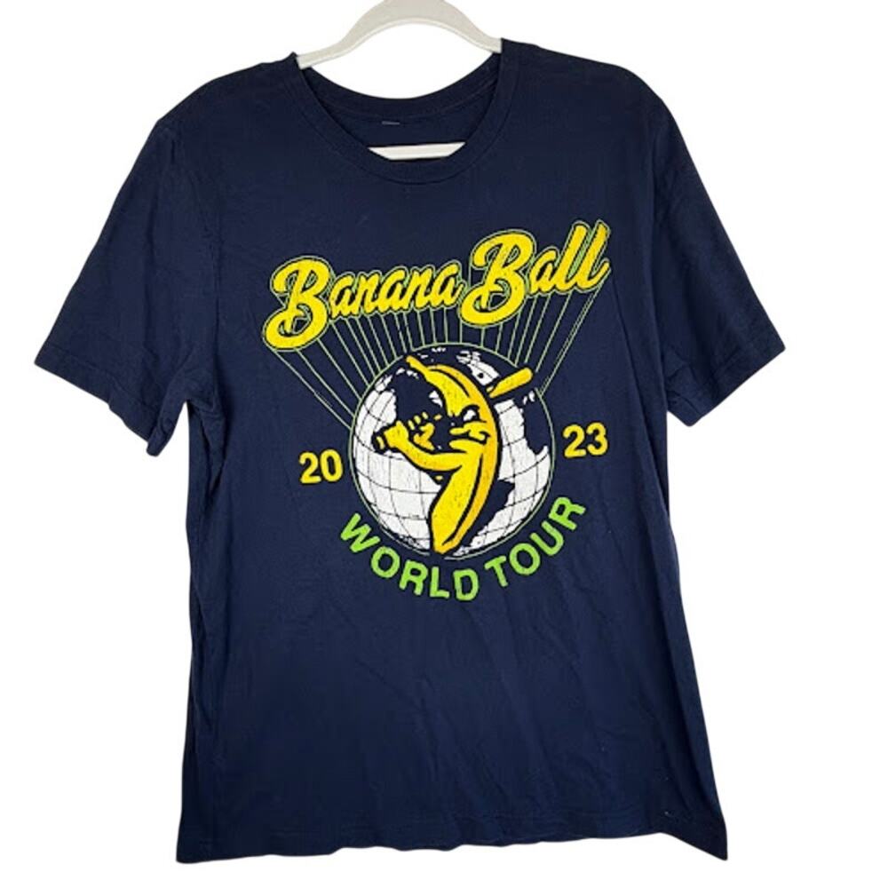 Savannah Bananas 2023 World Tour T Shirt Size Small Navy Blue